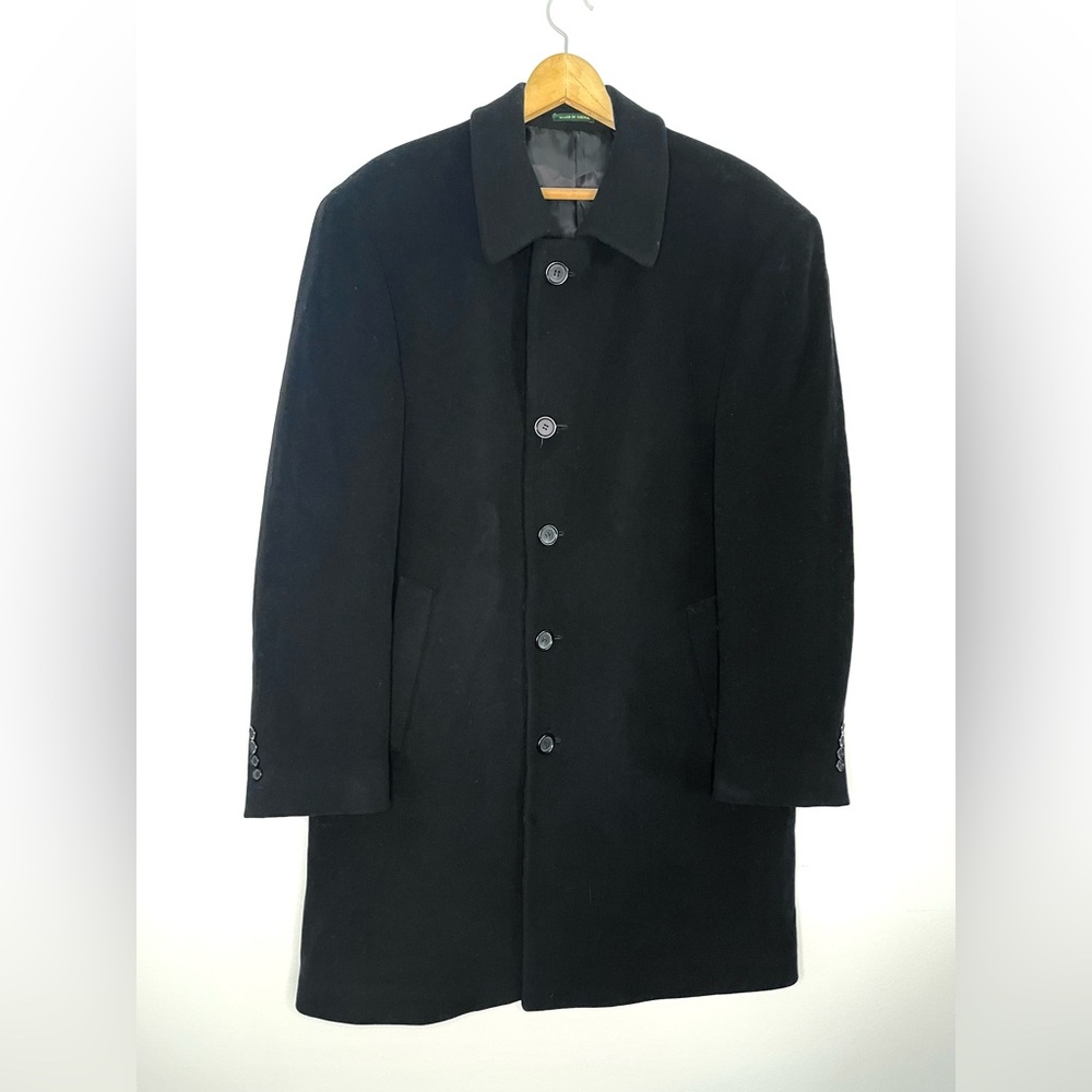 Lauren Ralph Lauren| Vintage Cashmere Wool Men's Black Jacket Size 42R Italian